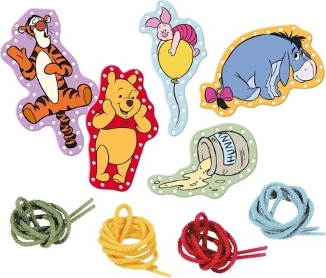 Winnie The Pooh - Lacing Cards - Peter Plys Snørre Kort