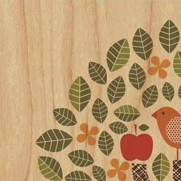 Petit Collage - Stort Print På Træ - Træ