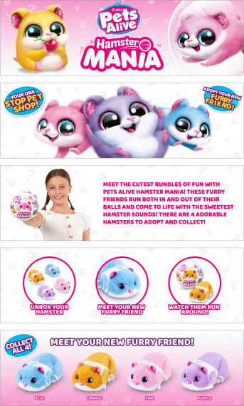 Zuru Pets Alive - Hamster Mania - Series 1 - Interaktiv Hamster