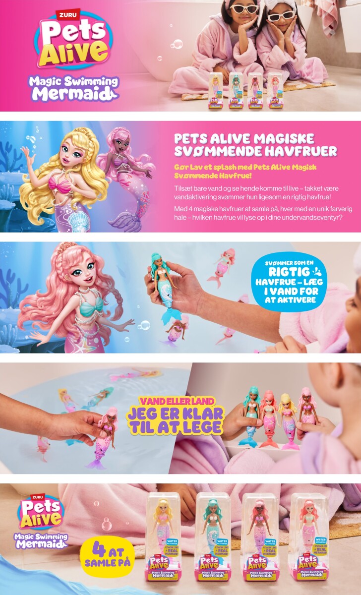 Zuru Pets Alive - Magic Swimming Mermaid - Havfrue - Sea Shell