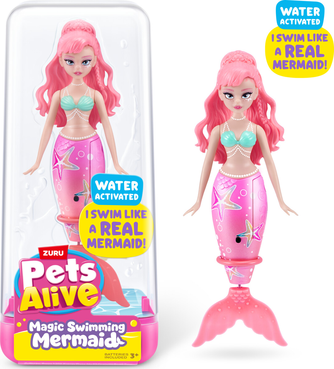 Zuru Pets Alive - Magic Swimming Mermaid - Havfrue - Sea Star