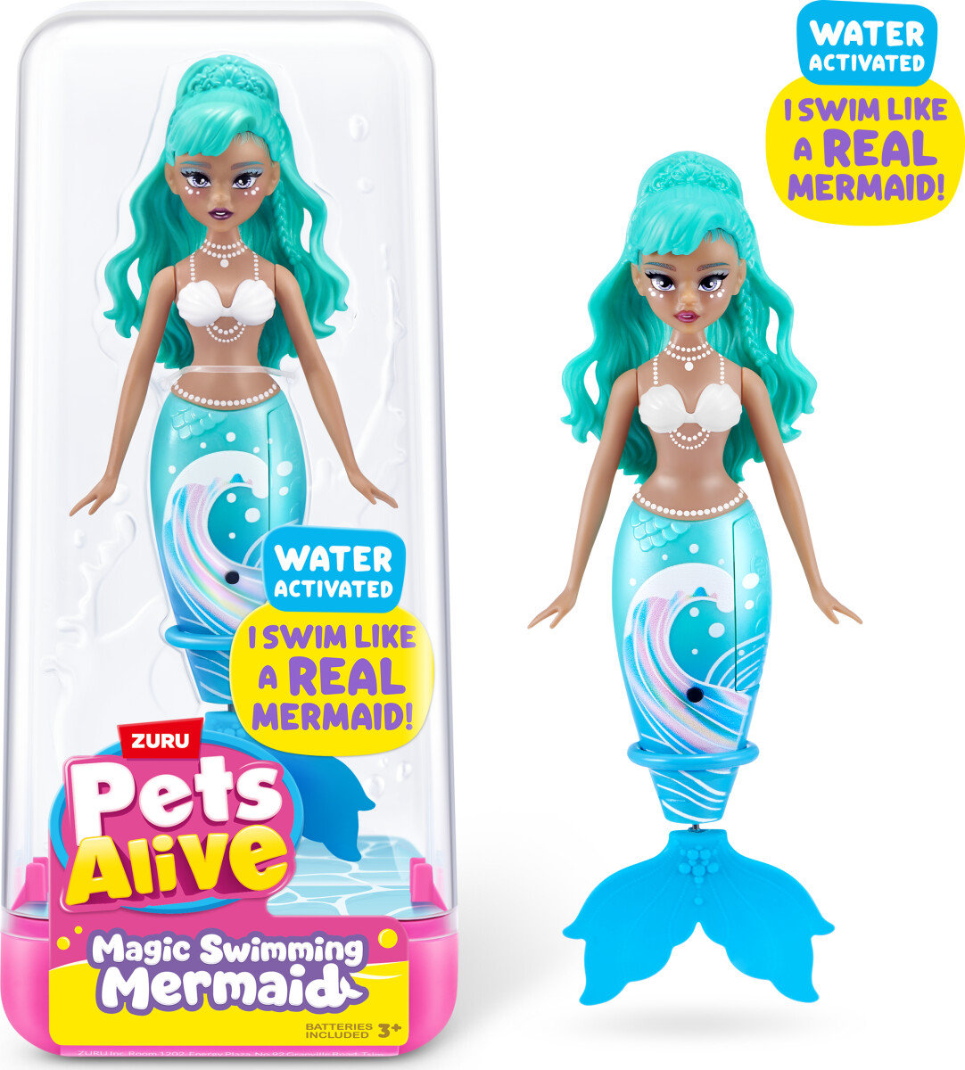 Zuru Pets Alive - Magic Swimming Mermaid - Havfrue - Sea Wave