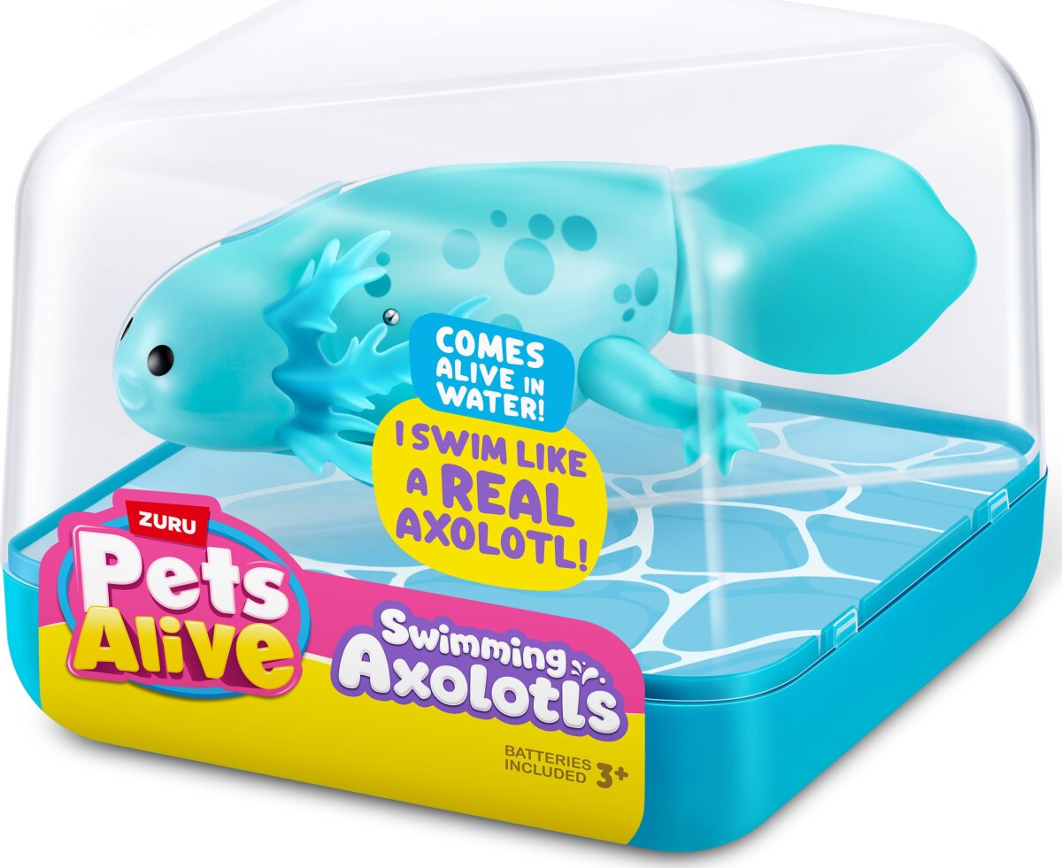 Zuru Pets Alive - Swimming Axolotl - Blå - Vandaktiveret Figur