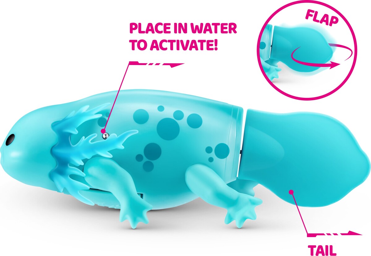 Zuru Pets Alive - Swimming Axolotl - Blå - Vandaktiveret Figur