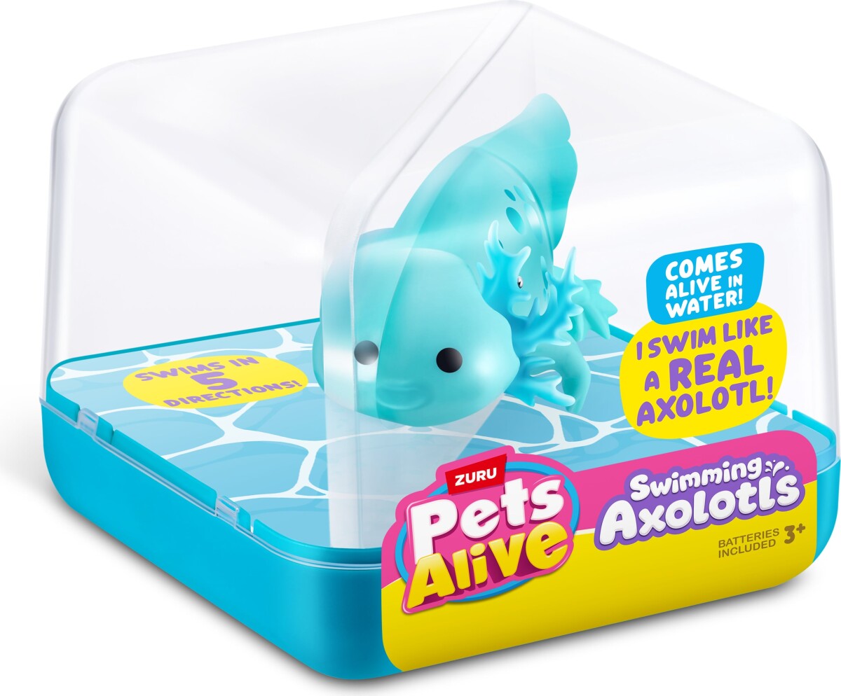 Zuru Pets Alive - Swimming Axolotl - Blå - Vandaktiveret Figur