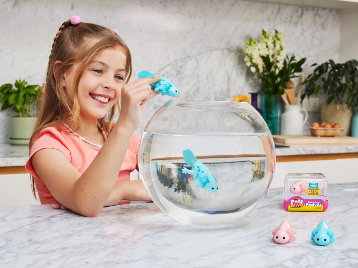 Zuru Pets Alive - Swimming Axolotl - Blå - Vandaktiveret Figur