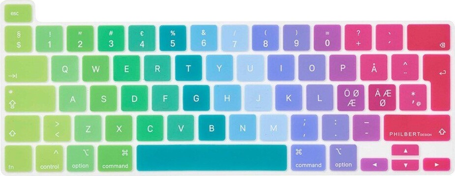 Philbert - Keyboard Cover - Scandinavian Letters - Macbook Pro 13 M1-M2