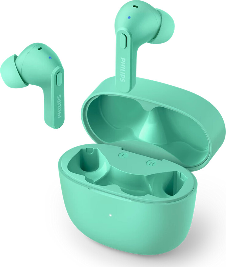 Philips - True Trådløse Høretelefoner - Grøn - Tat2206Gr