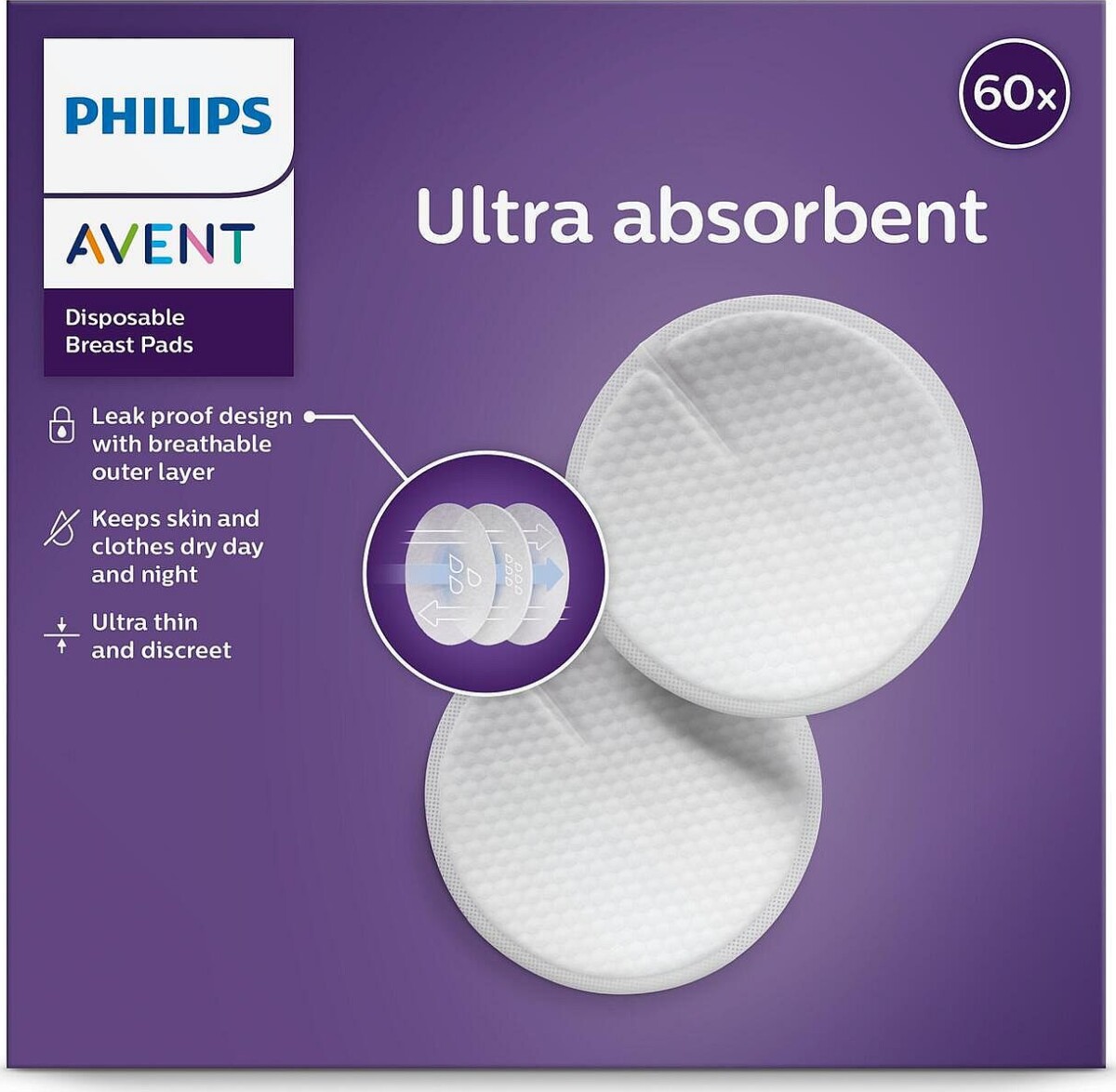 Philips Avent - Engangsammeindlæg 60 Stk