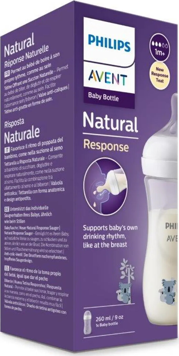 Philips Avent - Natural Response Sutteflaske - Panda - Flow 3 - 260 Ml