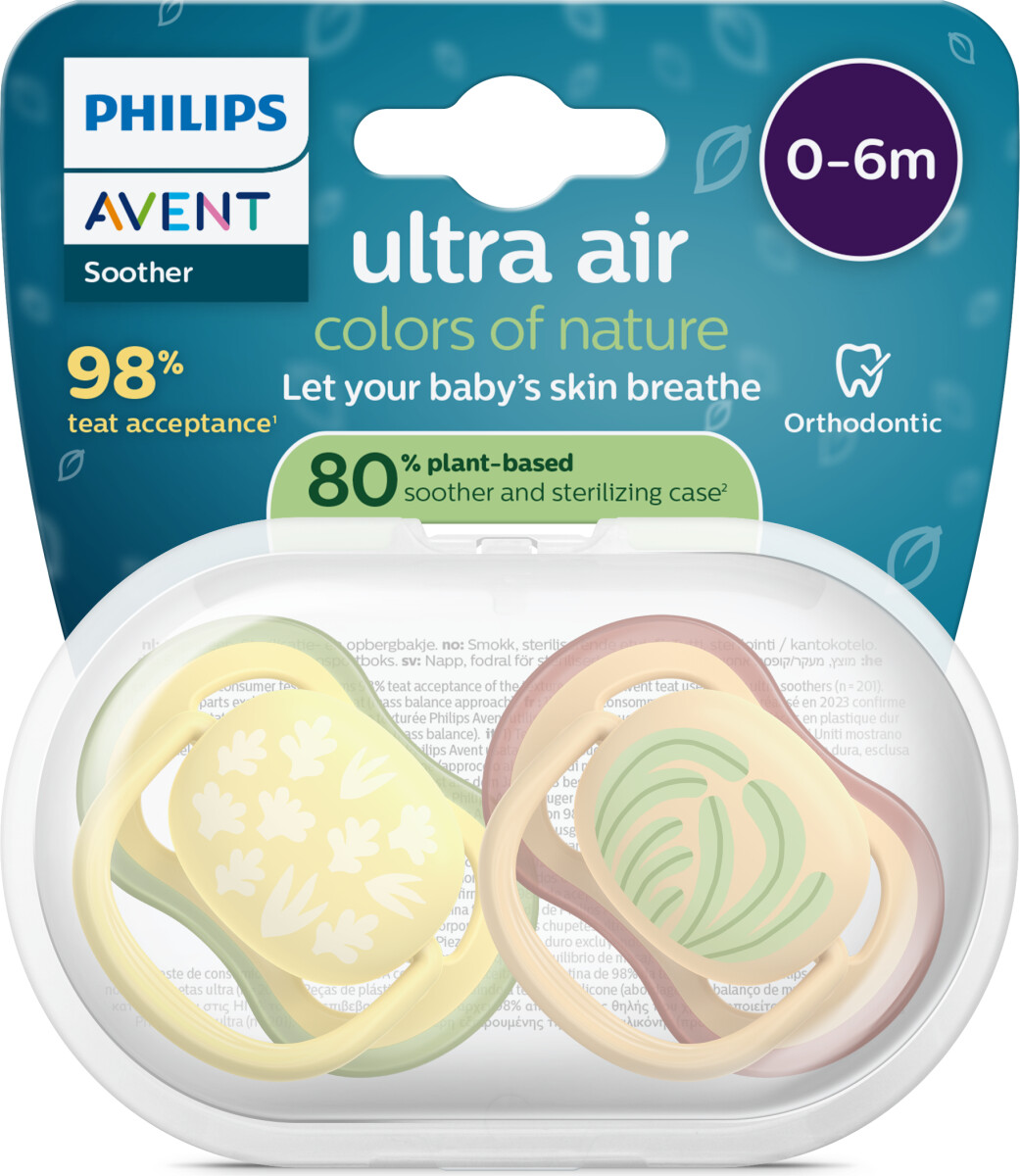 Philips Avent Sutter - Ultra Air - 0-6 Måneder - Gul Orange