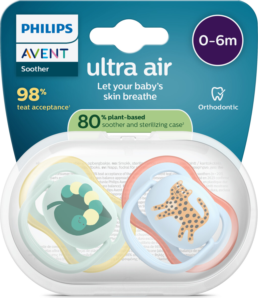 Philips Avent Sutter - Ultra Air - 0-6 Måneder - Lysegrøn Lyseblå