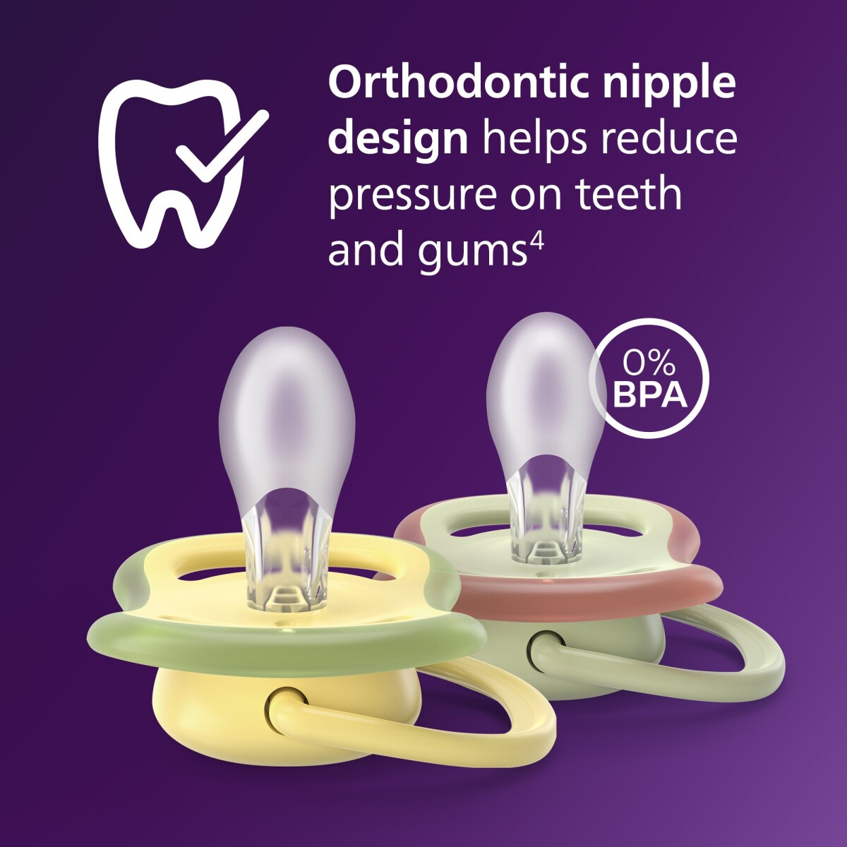 Philips Avent Sutter - Ultra Air - 6-18 Måneder - Grøn Lyserød