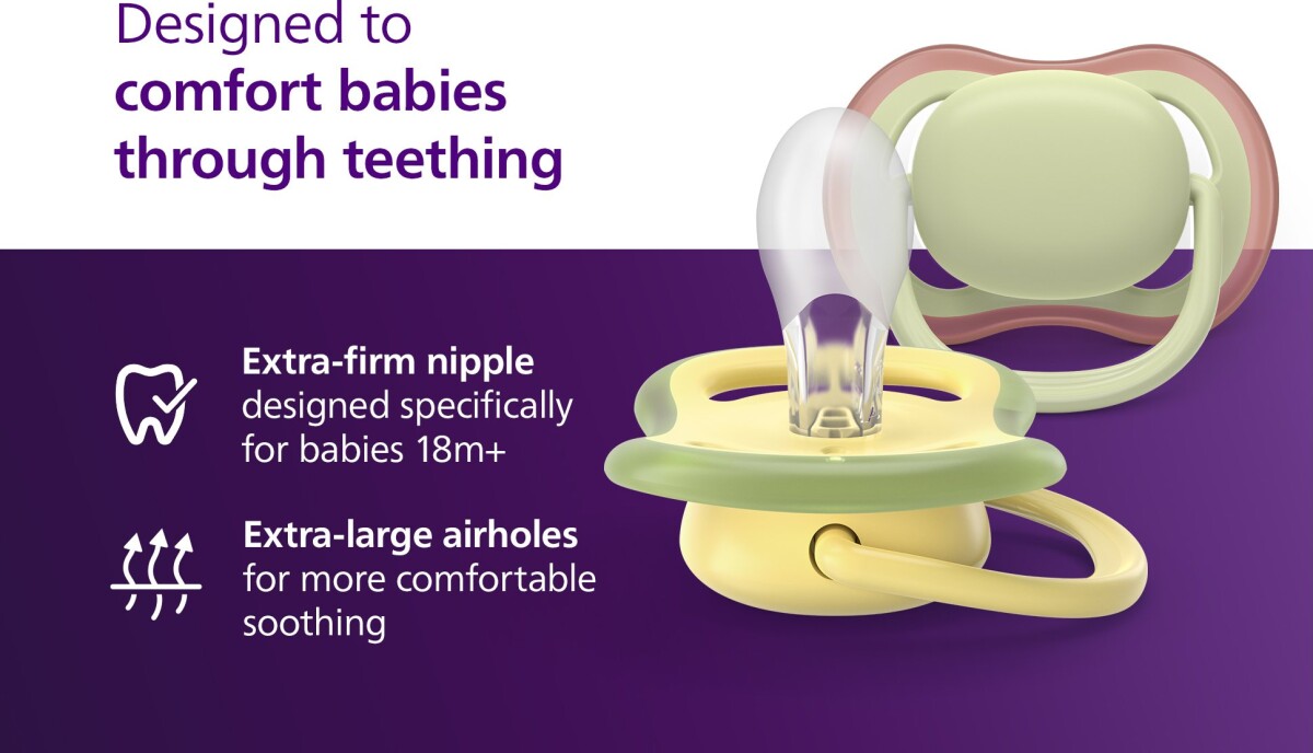 Philips Avent Sutter - Ultra Air - 0-6 Måneder - Pink Orange