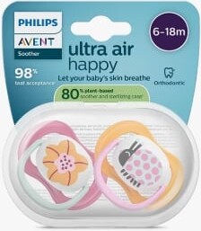 Philips Avent Sutter - Ultra Air - 0-6 Måneder - Pink Orange
