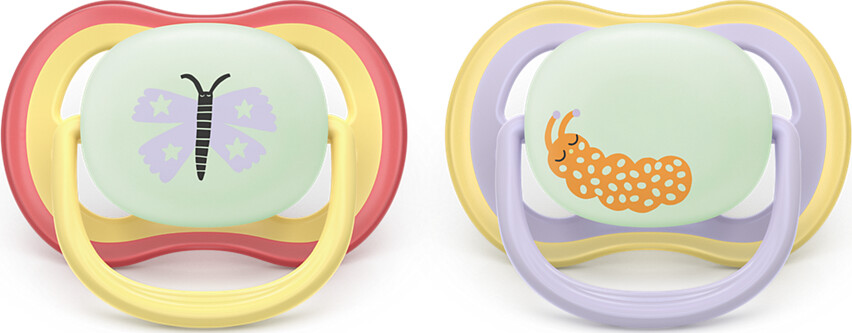 Philips Avent Ultra Air Night Sutter - 0-6 Måneder - Gul Lilla