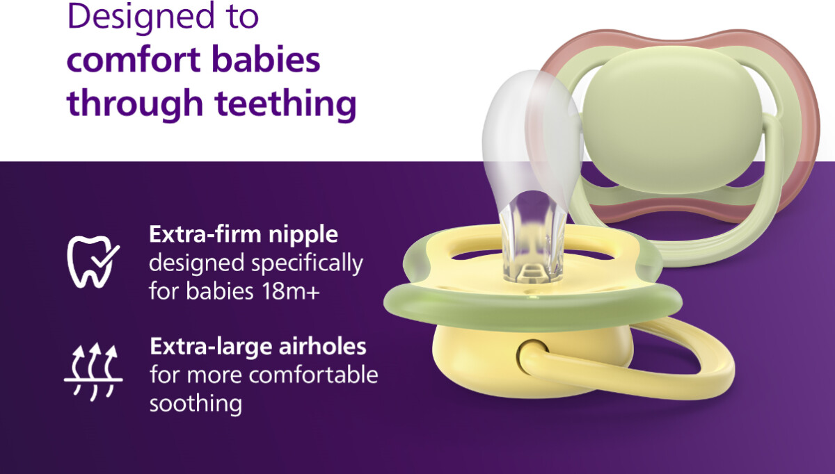 Philips Avent Ultra Air Night Sutter - Fra 18 Måneder - Gul Blå