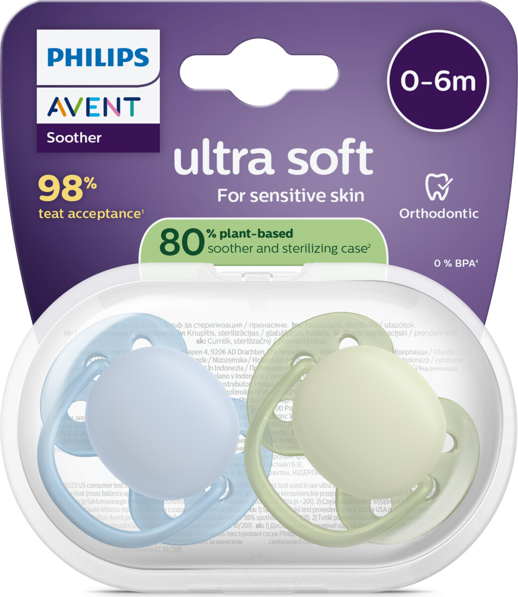Philips Avent Ultra Air Night Sutter - 0-6 Måneder - Grøn Blå
