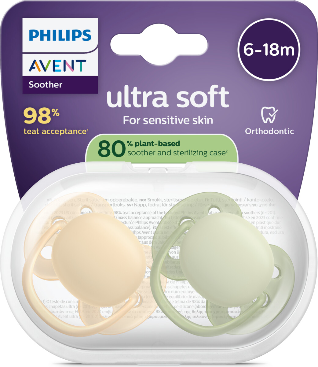 Philips Avent Ultra Air Night Sutter - 6-18 Måneder - Beige Lysegrøn
