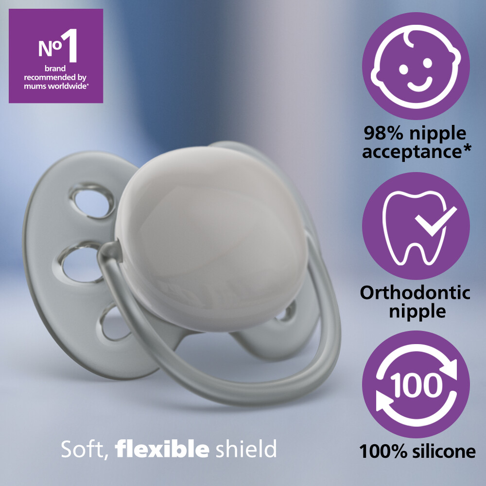 Philips Avent Ultra Soft - 0-6 Måneder - Sutter - Gul Grøn