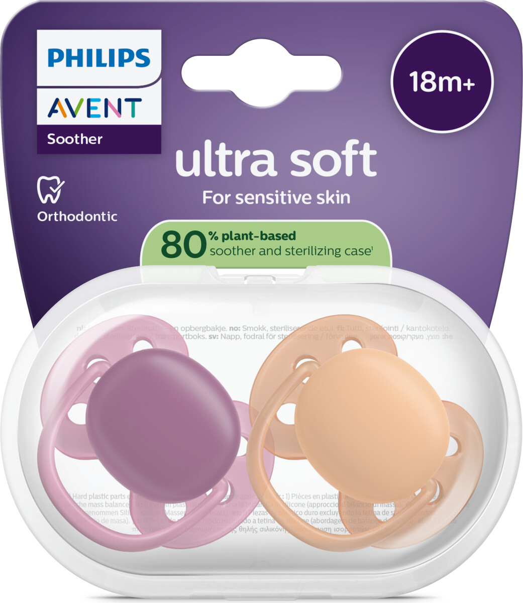 Philips Avent Ultra Air Night Sutter - Fra 18 Måneder - Pink Orange