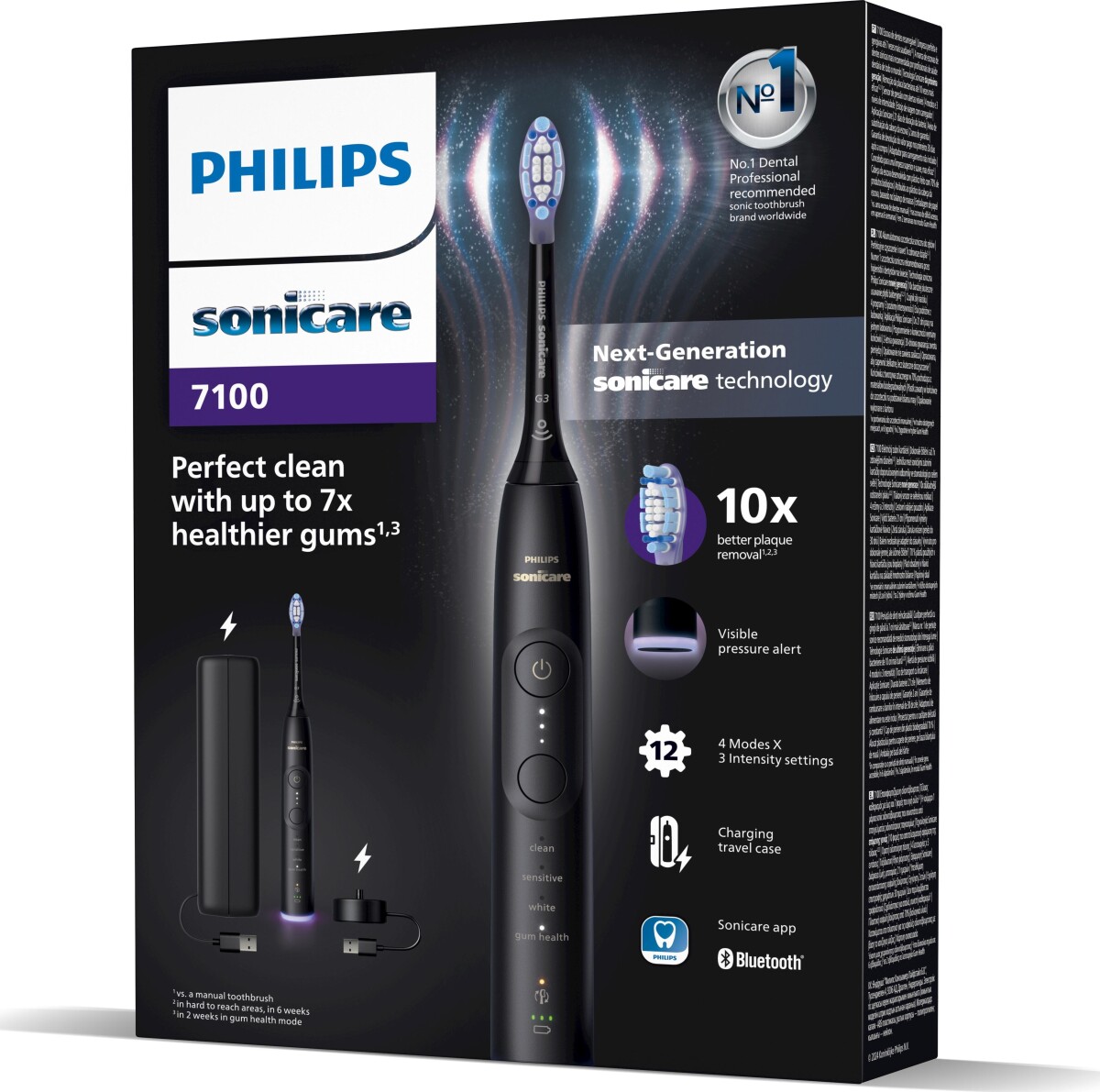 Philips - Sonicare Series 7100 Elektrisk Tandbørste - Sort - Hx742101