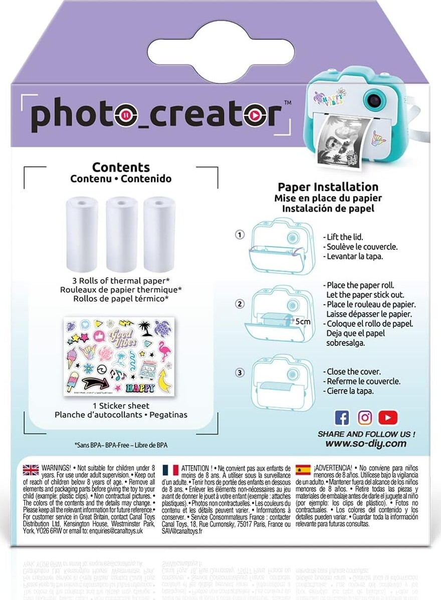 Photo Creator - Instant Camera Refill - 10 Rolls