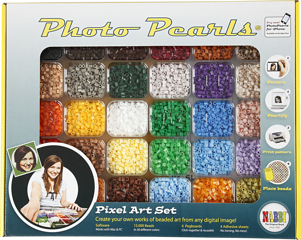 Photopearls Startsæt Inkl 15000 Perler - Medium - Nabbi Fotoperler