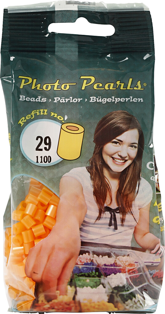 Photopearls - Medium - Abrikos 29 - 1100 Stk - Nabbi Fotoperler