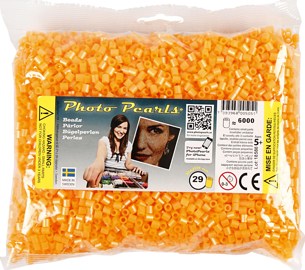 Photopearls - Medium - Abrikos 29 - 6000 Stk - Nabbi Fotoperler