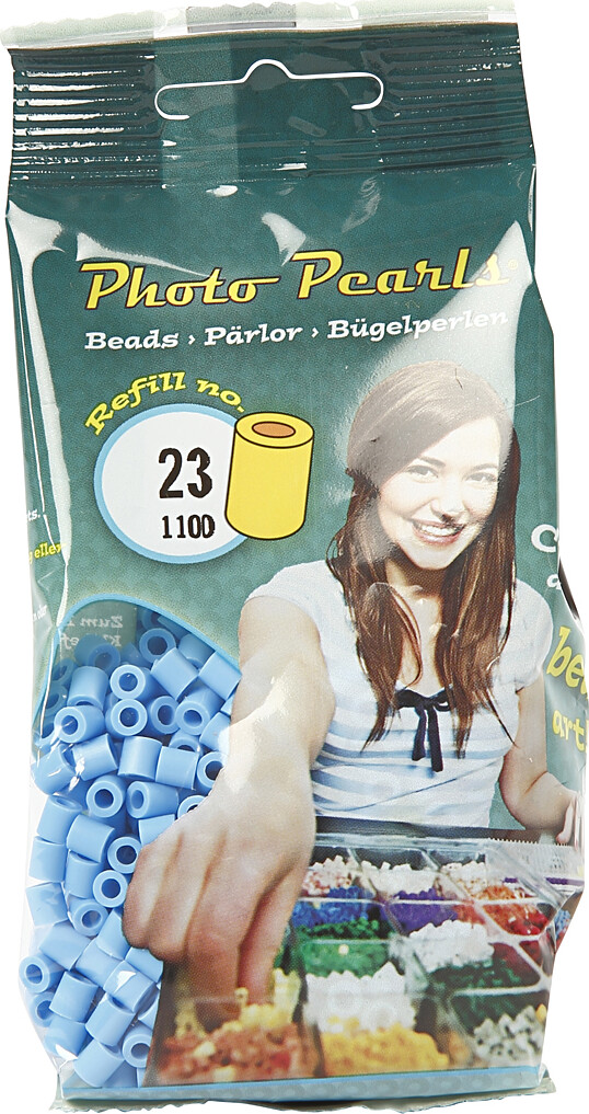 Photopearls - Medium - Blå Pastel 23 - 1100 Stk - Nabbi Fotoperler