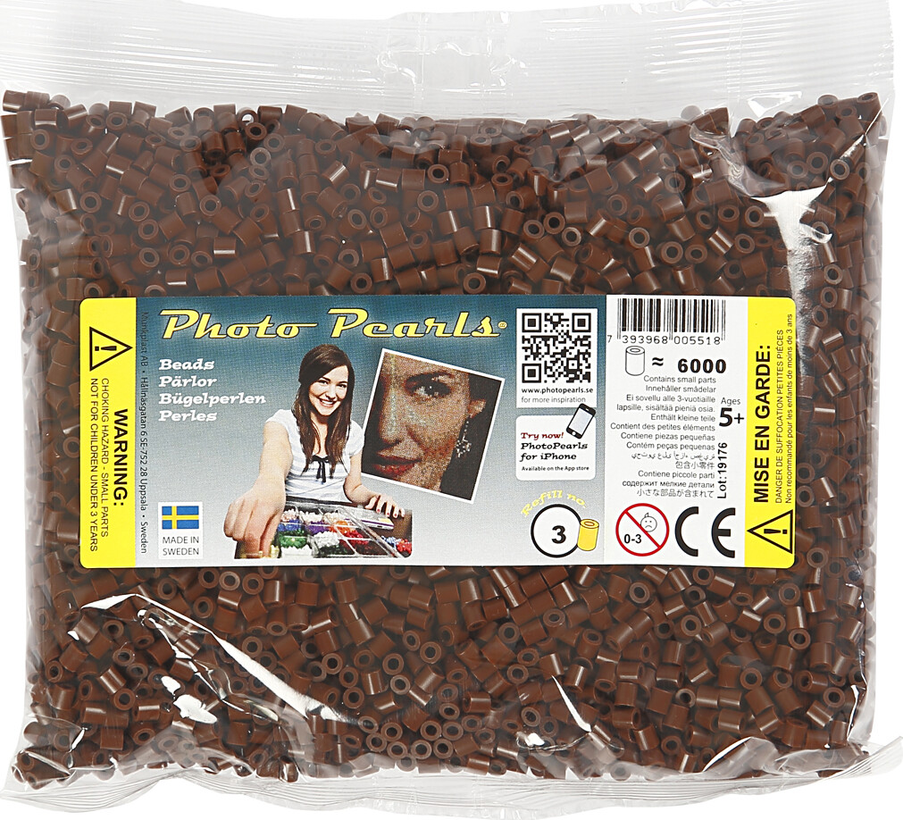 Photopearls - Medium - Brun 3 - 6000 Stk - Nabbi Fotoperler