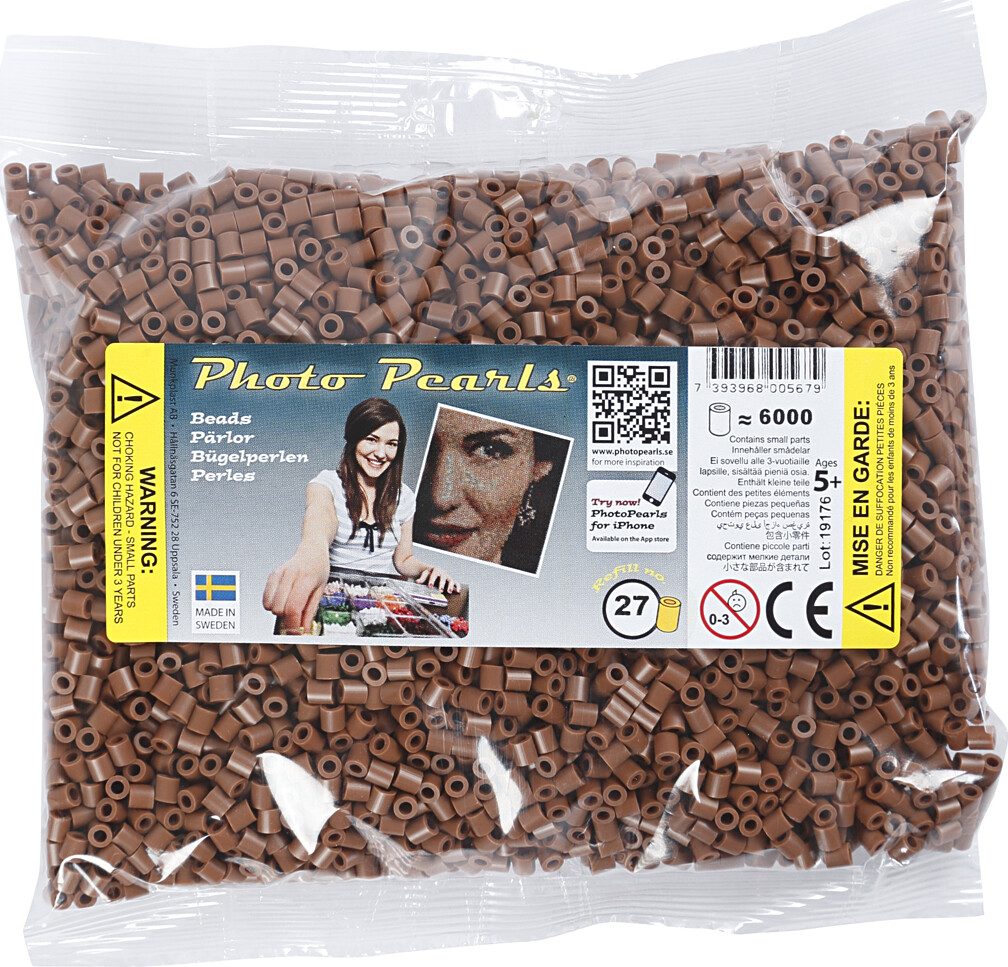 Photopearls - Medium - Chokolade 27 - 6000 Stk - Nabbi Fotoperler