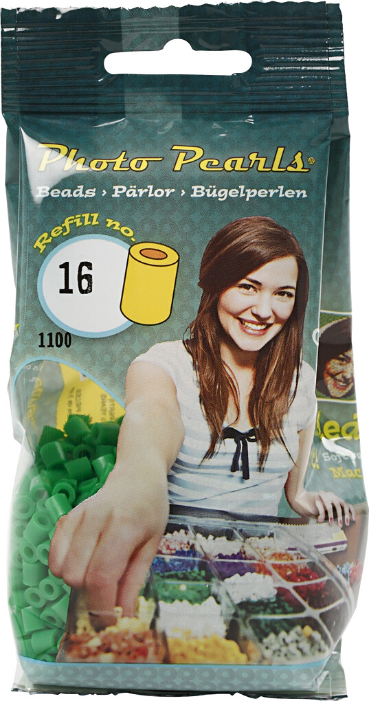 Photopearls - Medium - Grøn 16 - 1100 Stk - Nabbi Fotoperler