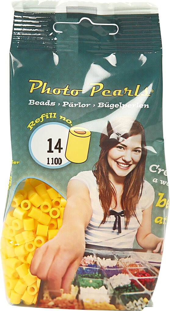 Photopearls - Medium - Gul 14 - 1100 Stk - Nabbi Fotoperler