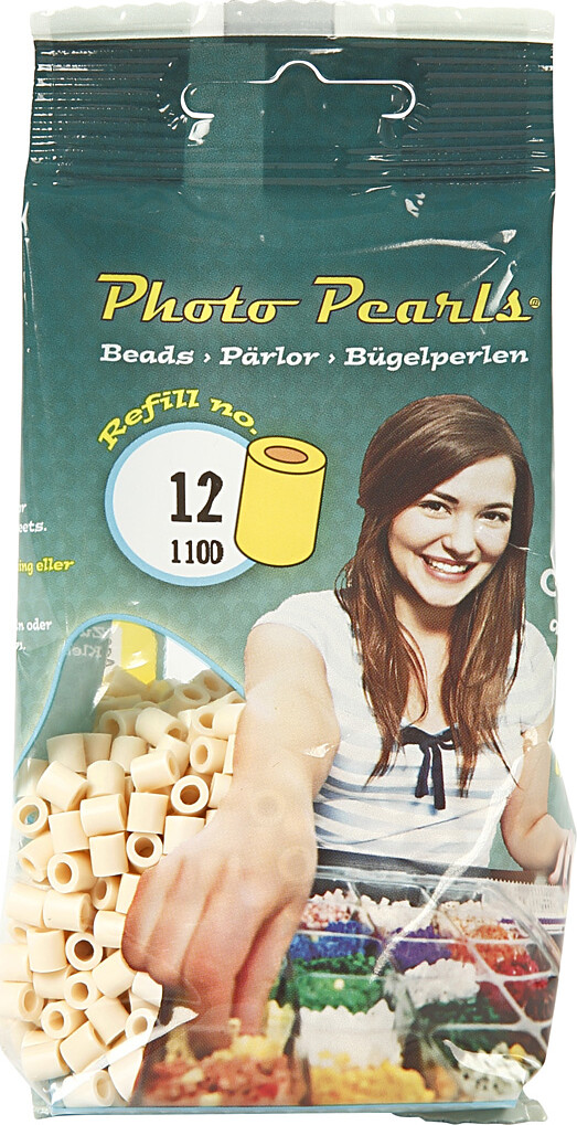Photopearls - Medium - Lys Beige 12 - 1100 Stk - Nabbi Fotoperler