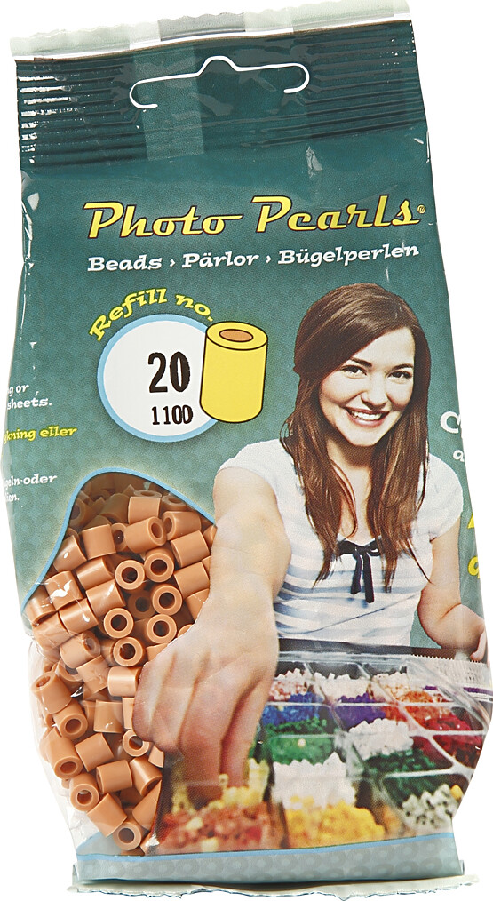 Photopearls - Medium - Lys Brun 20 - 1100 Stk - Nabbi Fotoperler