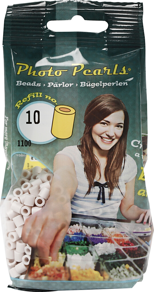Photopearls - Medium - Lys Grå 10 - 1100 Stk - Nabbi Fotoperler