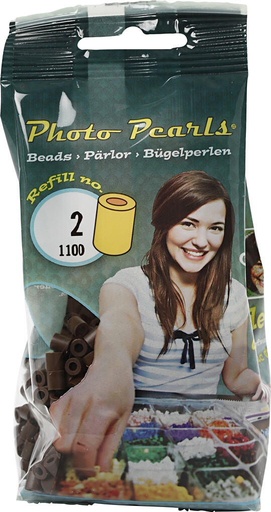 Photopearls - Medium - Mørk Brun 2 - 1100 Stk - Nabbi Fotoperler