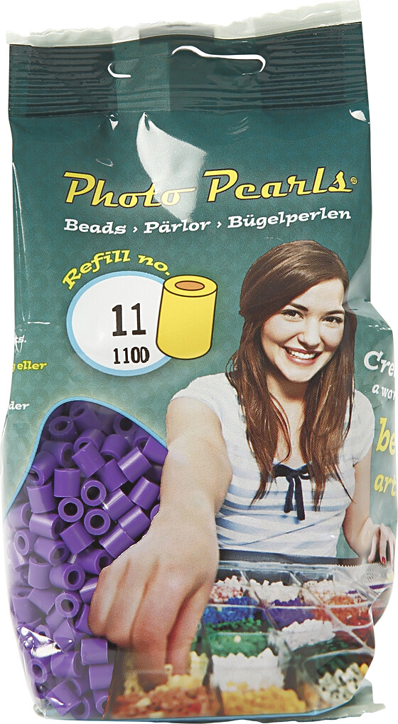 Photopearls - Medium - Mørk Lilla 11 - 1100 Stk - Nabbi Fotoperler