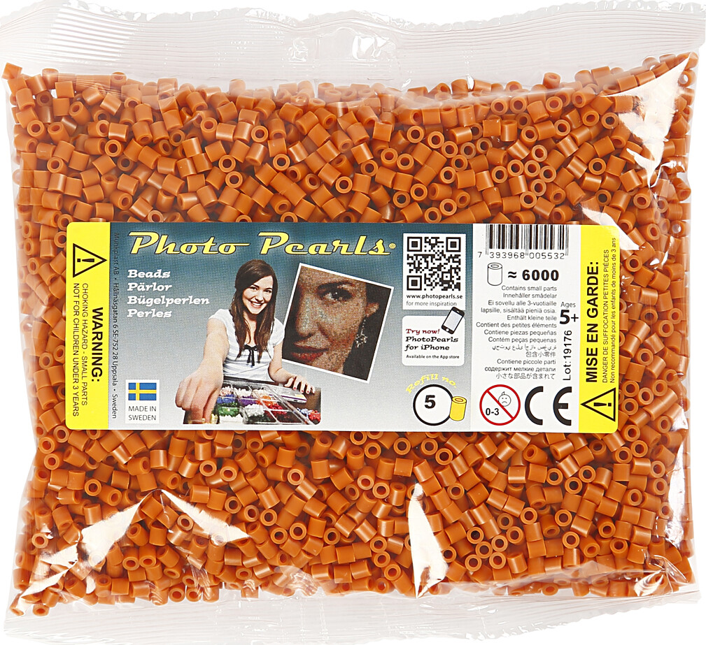 Photopearls - Medium - Rødbrun 5 - 6000 Stk - Nabbi Fotoperler