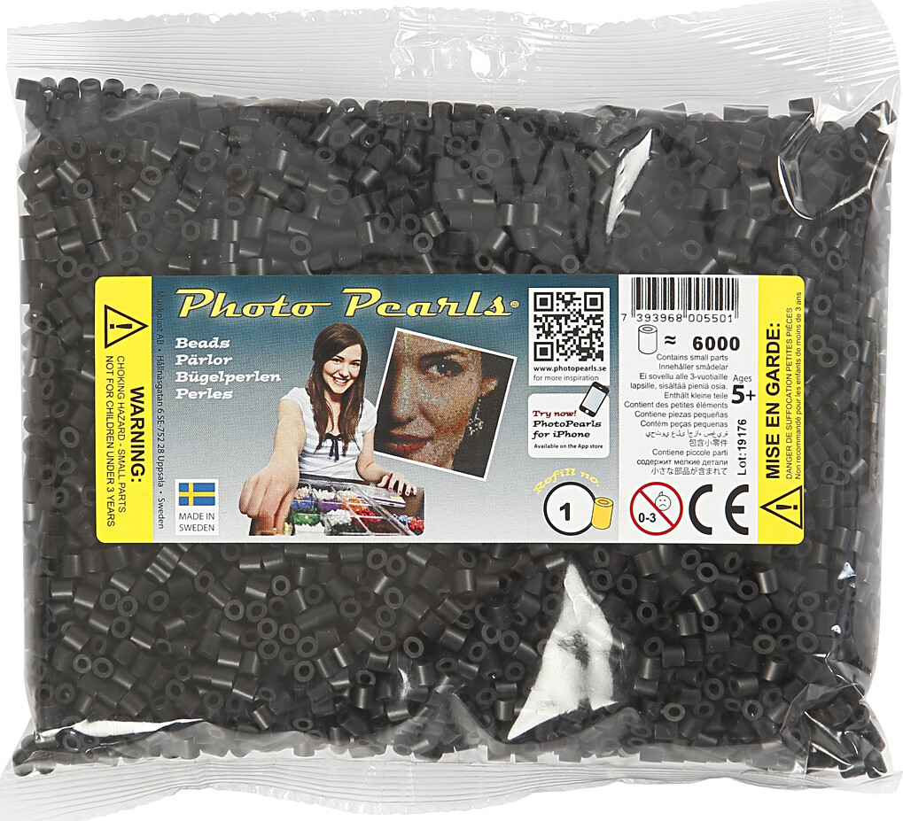 Photopearls - Medium - Sort 1 - 6000 Stk - Nabbi Fotoperler