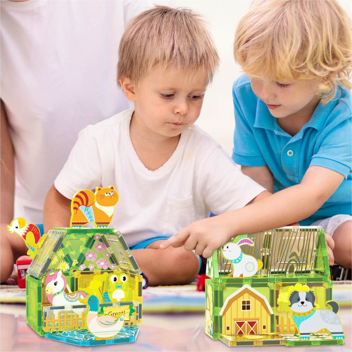 Picasso Tiles - Bondegård Sæt Med 8 Dyr 26 Stk