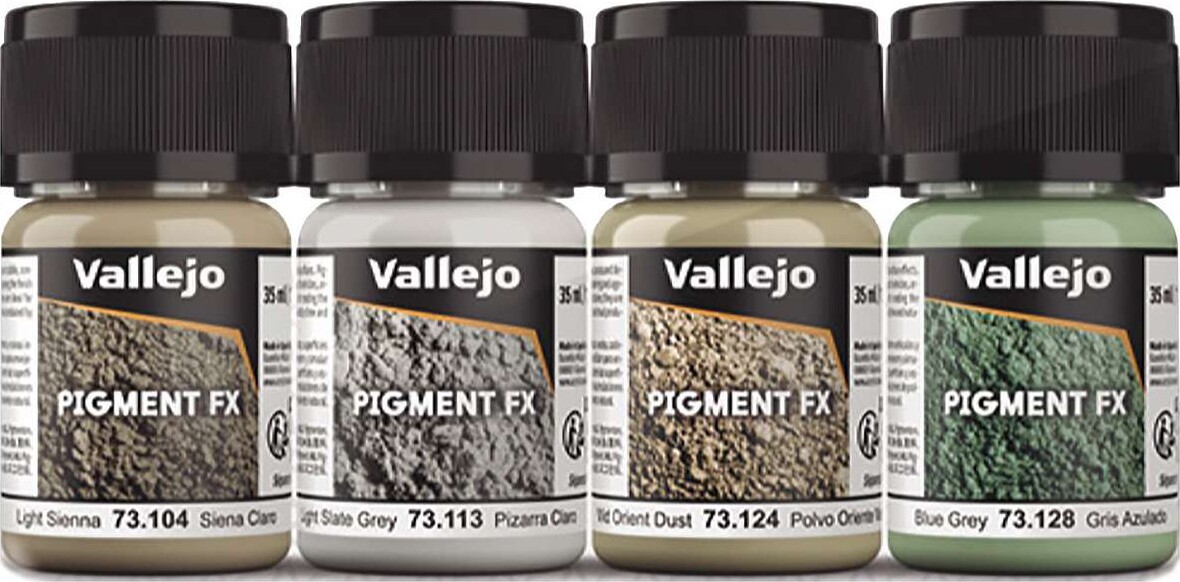 Vallejo 73187 - Pigment Fx Afv Effects - Pigmentsæt 4X35 Ml