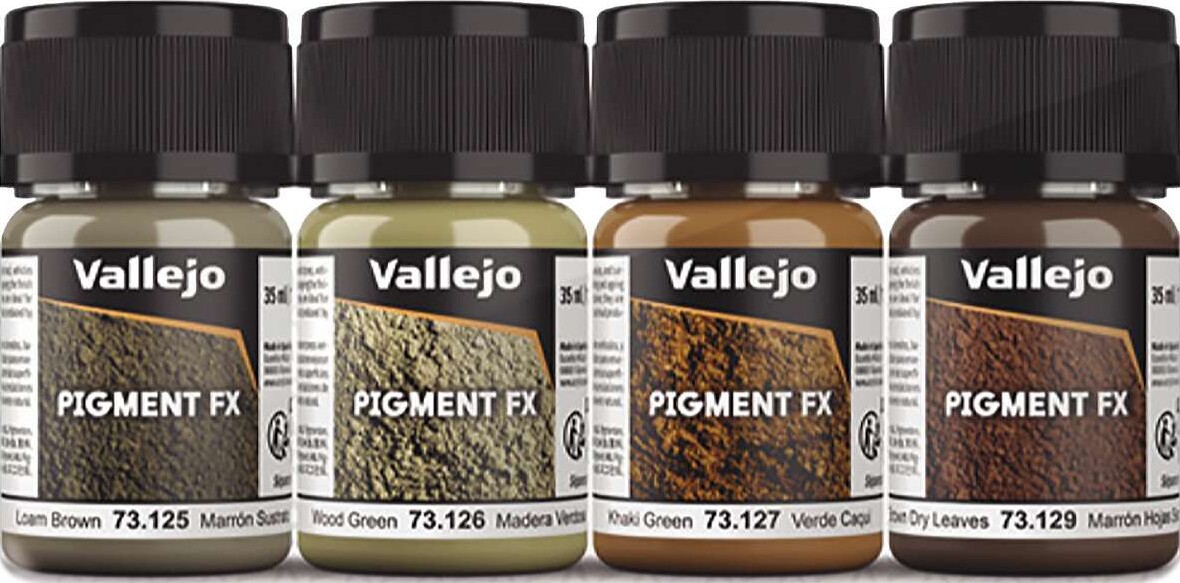 Vallejo 73188 - Pigment Fx Soil Nature - Pigmentsæt 4X35 Ml