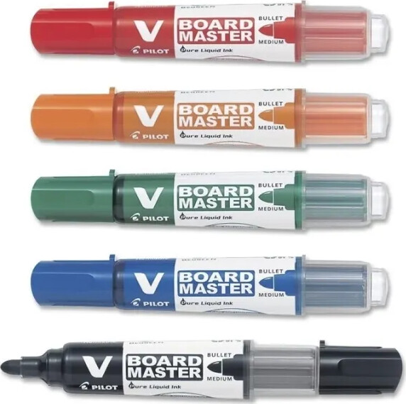Pilot - Whiteboard Markers V-Board Master Round - With 5 Pcs