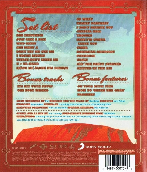 Pink - Funhouse Tour - Live In Australia