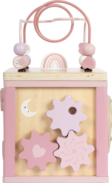 Aktivitetskube I Træ - Pink - Small Foot