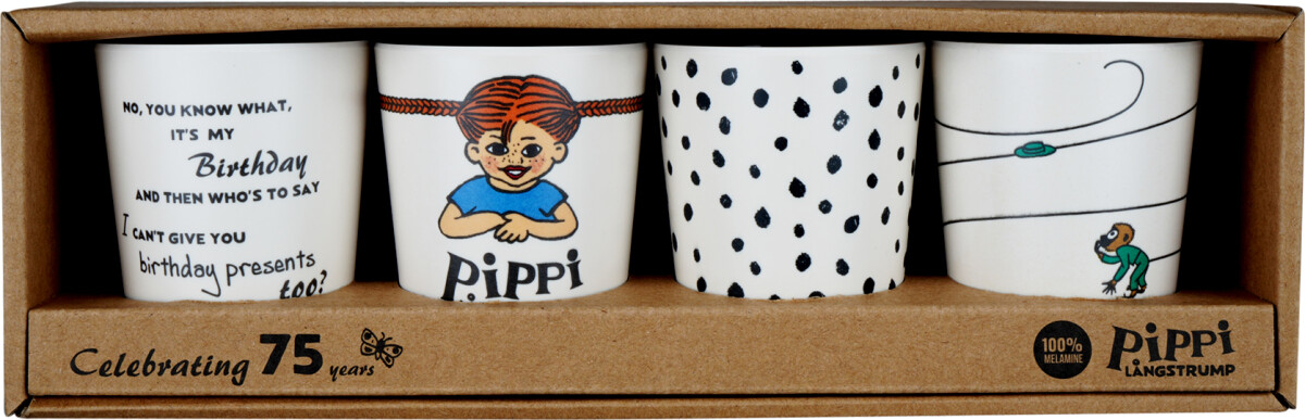 Pippi - Kopper I Melamin - 4 Stk