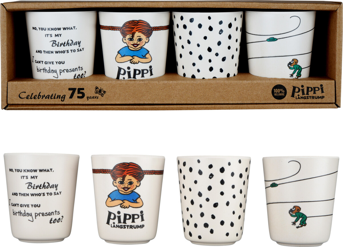 Pippi - Kopper I Melamin - 4 Stk